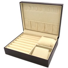 皮質首飾收納盒, 棕色