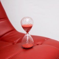 玻璃沙漏 紅色 5分鐘, 紅色的
