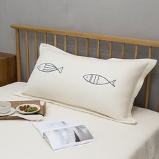 Casa El Fish 2靠枕套, 象牙