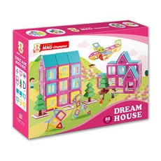 Magchampion 夢幻小屋磁力積木 88件組, 混合顏色