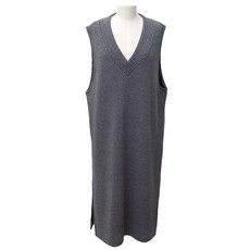 BONBONSTORY V領羅紋背心孕婦連身裙