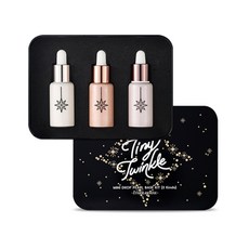 에뛰드하우스 타이니 트윙클 미니 드롭 펄 베이스 메리 다이아몬드 10ml + 코랄 스노우 볼 10ml + 빛나는 팬던트 10ml 세트, 혼합 색상, 1개