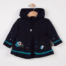catimini 兒童連帽刺繡針織大衣
