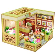 아디코 DIY 미니어처 키트 우드 스토어, 커피샵, 1개