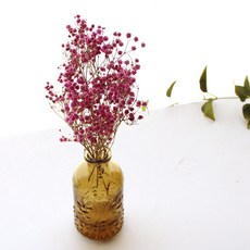 River Green霧草乾燥花棕色花瓶組, 天然粉紅色