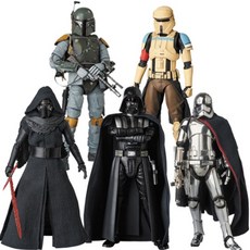 星際大戰 Scalip+Kylo Ren+Phasma 船長+Boba Fett+Darth Vader 公仔 5入, 1套