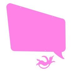 Ku 家居裝飾留言板 MO82 掛式 粉紅色, 壓克力