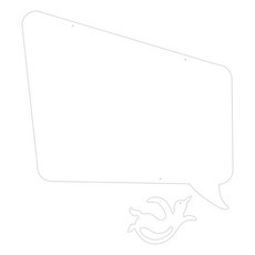 Coo 家居裝飾留言板 MO82 掛式 白色, 壓克力