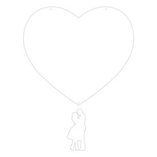 쿠 홈 인테리어 메모판 MO88 걸이형 화이트, 아크릴