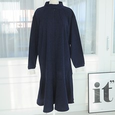 iyaan 孕婦款拉鍊式刷毛針織連身裙