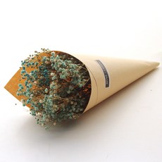 河流 綠色 薄霧 花 Dry Flower Bouquet, 藍色