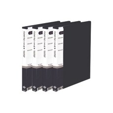 希望文件 透明文件夾 40p, 黑色, 4入