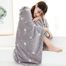 리빙듀오 후드망토 극세사 담요