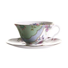 웨지우드 버터플라이블룸 티컵 앤 소서 세트, 그린, 1세트