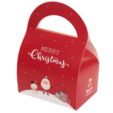 봄91 크리스마스 산타마을 핸들박스, 레드, 10개입
