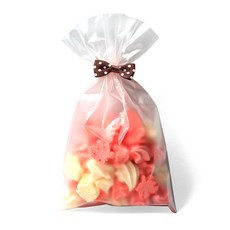 opp 30入 + 圓點束帶 30入, 半透明 + 巧克力色, 1套