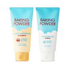 伊蒂之屋泡打粉BB深層潔面泡沫300ml+毛孔潔面泡沫300ml套裝, 1組