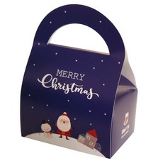 봄91 크리스마스 산타마을 핸들박스, 블루, 10개입