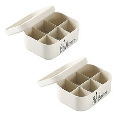 ANTS 多功能收納盒小 6, 淺褐色的, 2件