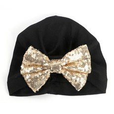 Arang rorang 女童亮片蝴蝶結棉質無簷帽