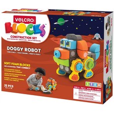 아가플러스 벨크로 블록 강아지로봇 35p, 혼합 색상, 1개