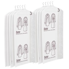 Livens 衣物防塵套 白色, 10入, 1組