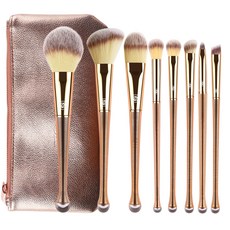 조레야 블링앤수 메이크업 브러쉬세트 브러쉬 8종 + 케이스 BRISH0318, 골드, 1개
