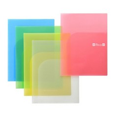 Munhwa Filing System PP半透明口袋架 F4494-7, 綠色