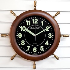 Goldenbell p오브제 루미너스 벽시계, 44 13 월넛