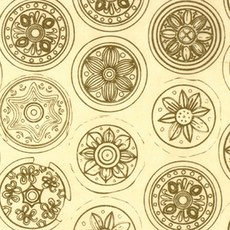 한지로 한지 와당19 636 x 939 mm, 상아, 25개입