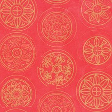 한지로 한지 와당01 636 x 939 mm, 빨강, 25개입