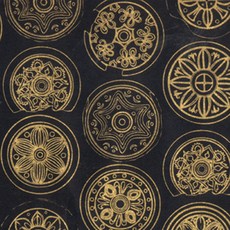 한지로 한지 와당15 636 x 939 mm, 검정, 25개입