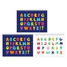 영아트 알파벳 그림물감 스케치북 3p 랜덤 발송, 345 x 248 mm, 22매, 3개