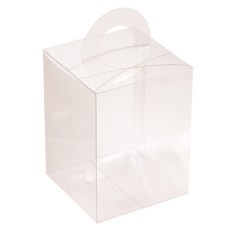 봄91 PM 투명 PET 손잡이상자 중 6.5 x 6.5 x 12 cm, 5개입