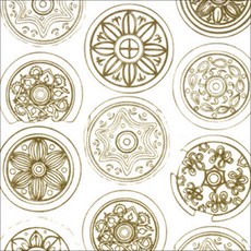 한지로 한지 와당14 636 x 939 mm, 흰색, 25개입