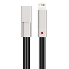 벤토사 리자드 컷팅 라이트닝 8핀 고속충전 케이블, 블랙, 1개