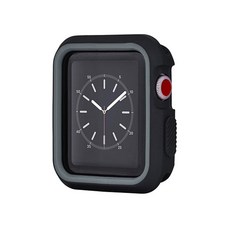 VICHELLE Trendy Time Apple Watch Series 2 矽膠保護殼 42mm, 黑灰色, 1個