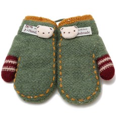 MUSHU 兒童動物刺繡手套 左右一套