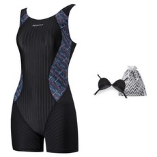 AQUATICA 女款印花連身泳褲 AQA29247+胸墊+收納袋組