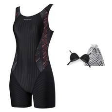 AQUATICA 女款印花連身泳褲 AQA29245+胸墊+收納袋組