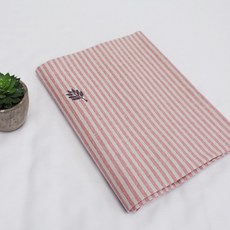 BED&DECO 印花棉麻布, 粉紅色