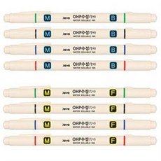 자바펜 OHP 수정펜 MB, MB/그린, 1타 12개입