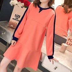 孕婦拉絨哺乳連身裙 BC099