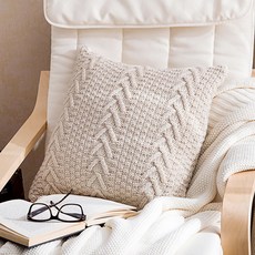 DM 알럽홈 트위스트 니트 쿠션 커버
