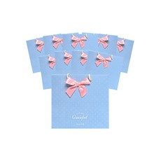 모닝글로리 2000 리본 쇼핑백 10p, 스카이블루