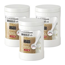 아스벨 1131 글라스 양념병 680ml 화이트, 3개입, 단품