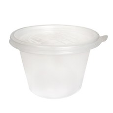 투고팩 원형 다용도 용기 M-130B 600ml + 뚜껑 세트, 1개, 300세트