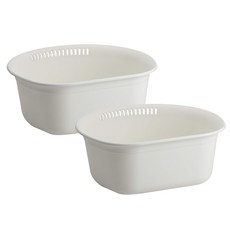 ASVEL 4311 圓形洗碗籃 7.2L, 白色, 2個