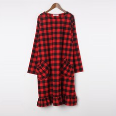 Eomjjang 格子口袋哺乳連身裙