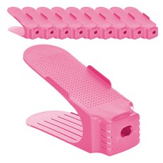 雙層鞋子收納架, 粉紅色, 10個